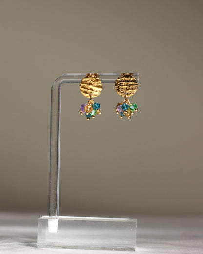 Vintage-nappikorvakorut, moniväri