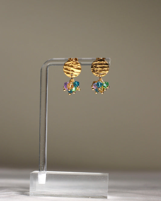 Vintage-nappikorvakorut, moniväri