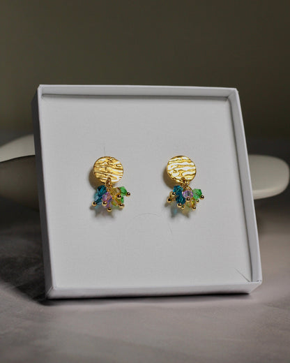 Vintage-nappikorvakorut, moniväri